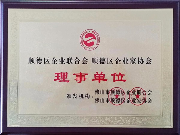 必一·运动(B-Sports)-2015年获顺德政府颁发“理事单位”